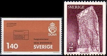 Sverige Afa: 897+910 - 2 enkeltmerker **
