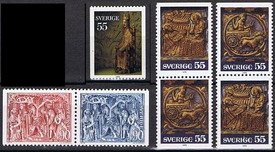 Sverige Afa: 932-34+936Cv&Ch - Julefrimerker 1975 **