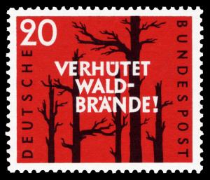 BRD 1958. Michel # 283. Skogbrannforenygging. Postfriskt merke