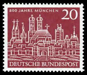 BRD 1958. Michel # 289. München. Postfriskt merke