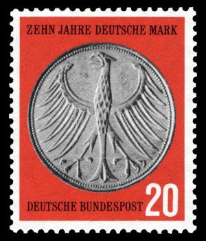 BRD 1958. Michel # 291. Tyske mark. Postfriskt merke