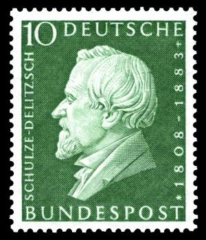 BRD 1958. Michel # 293. Hermann Schulze-Delitzsch. Postfriskt merke