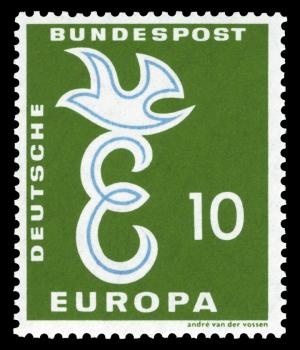 BRD 1958. Michel # 295. Europa 10 pf.  Postfriskt merke.