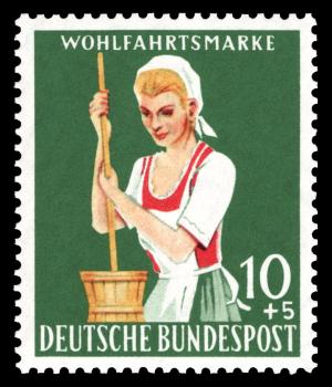 BRD 1958. Michel # 298. Landbruk 10 pf.  Postfriskt merke.