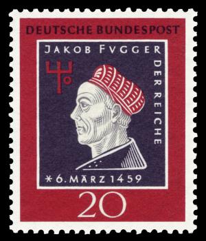 BRD 1959. Michel # 307. Jakob Fugger. Postfriskt merke