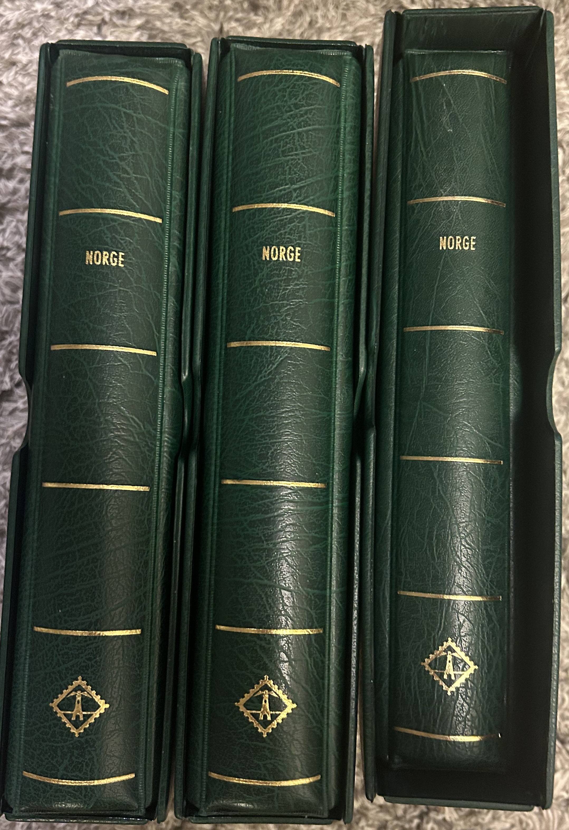 NORGE 1855-2023. LEUCHTTURM M/LOMMER+KASSETTER I 3 BIND.