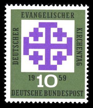 BRD 1959. Michel # 314. Protestantiske kirke. Postfriskt merke