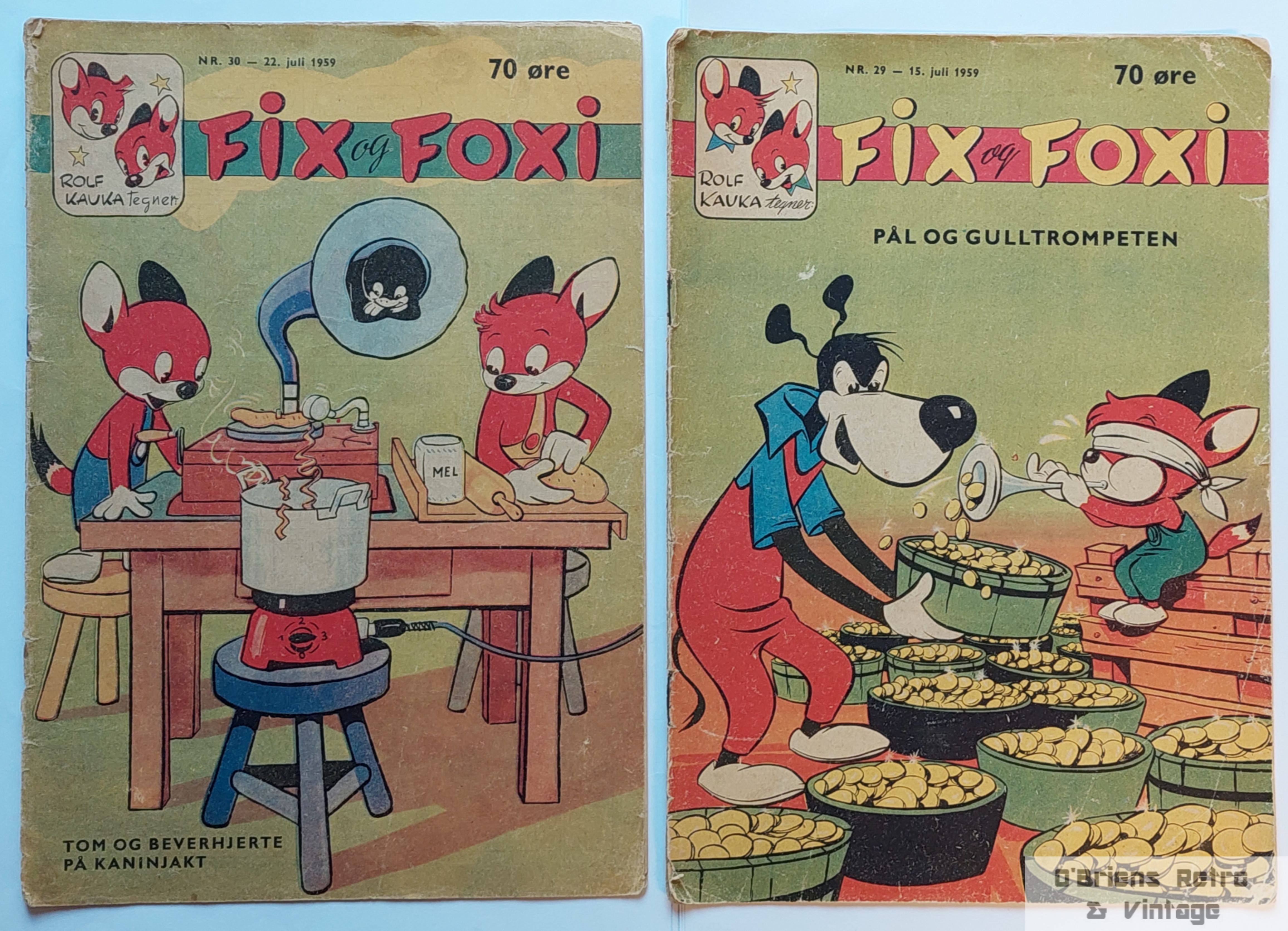 Fix og Foxi - 1959 - Nr. 29 og 30 - Rolf Kauka
