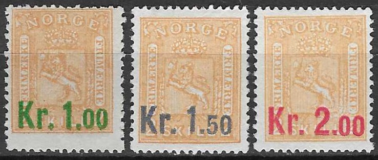 Norge NK 85 I - 87 I* - verdi 1725NOK