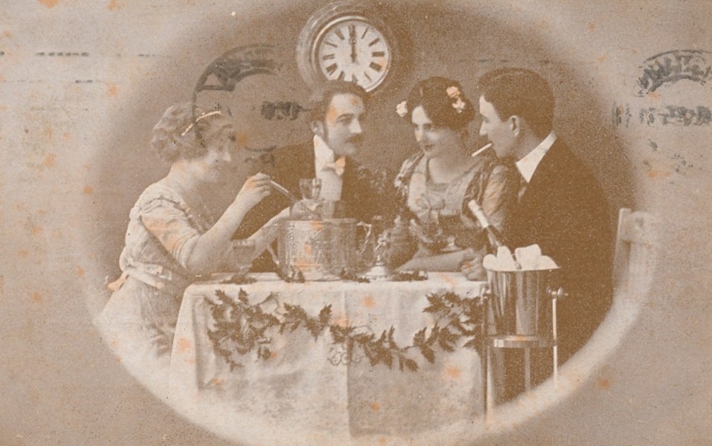 Nyttårskort brukt 1918, serie 44   (5834)