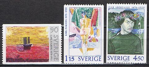 Sverige Afa: 1041-43 - Berømte malere **