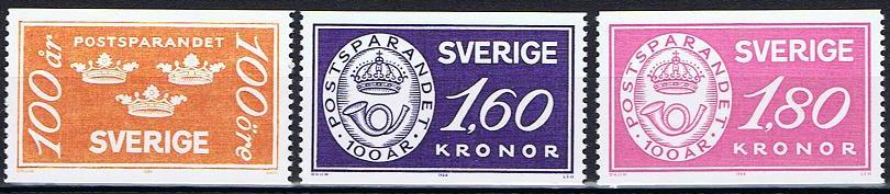 Sverige Afa: 1261-63 - Postsparekasse i 100 år **