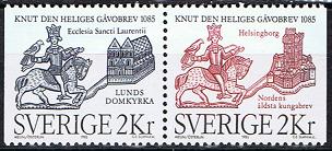 Sverige Afa: 1318+1319 - Knud den Helliges gavebrev 900 år **