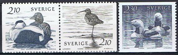 Sverige Afa: 1360-62 - Fugler ved vann **