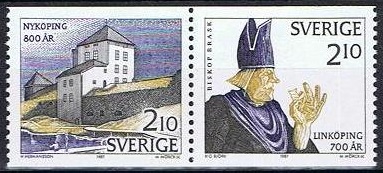 Sverige Afa: 1411-12 - Linköping 700år og Nyköping 800 år **