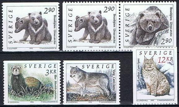 Sverige Afa: 1688-92 - Ville dyr **