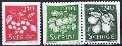 Sverige Afa: 1699-01 - Bær og frukter **