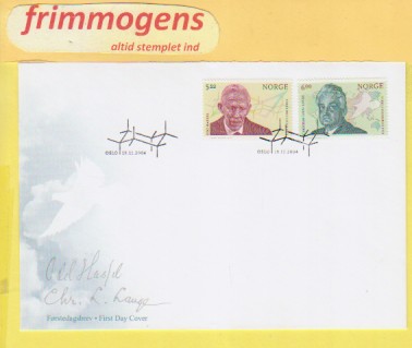 Nobelprisvinnere,  Norge FDC NK 1553-54 (48948)