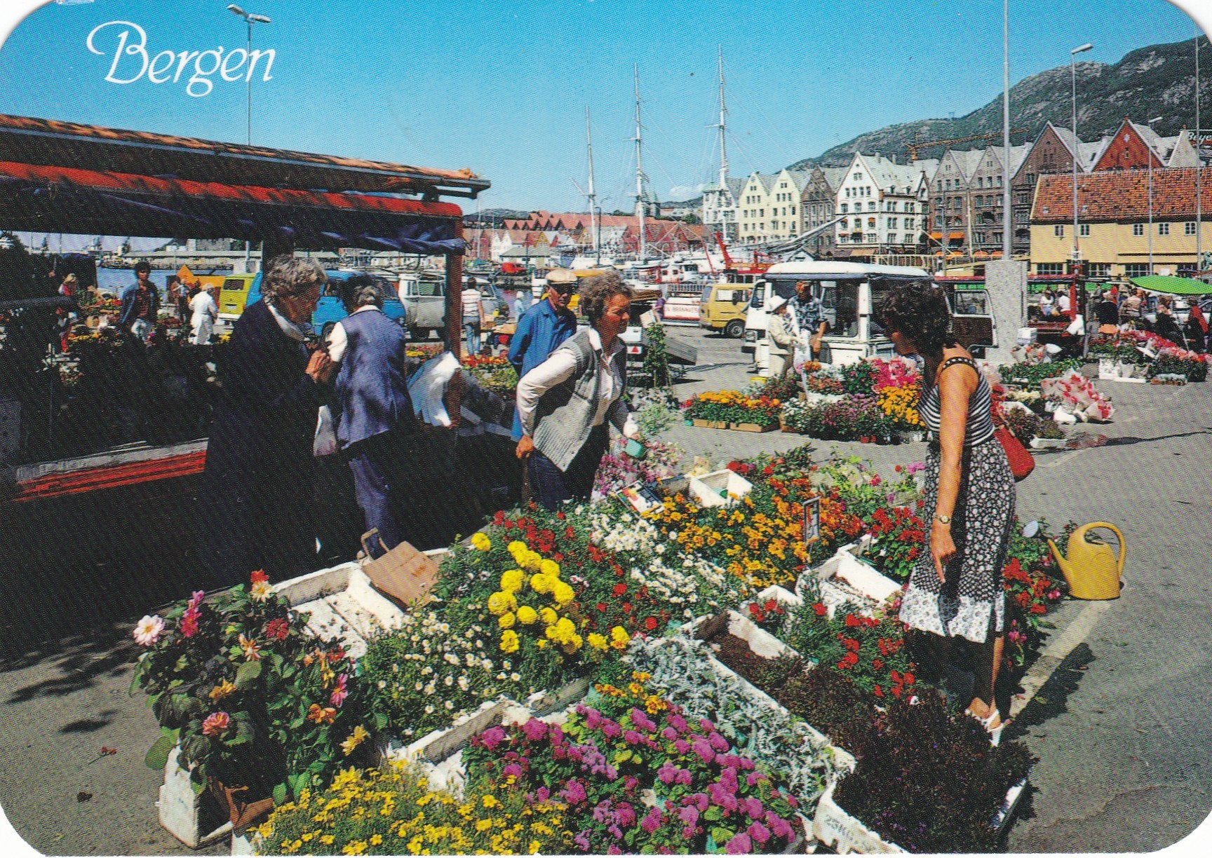 Bergen. Blomstertorget ( Husmo-foto 5000/86)