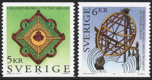 Sverige Afa: 1834-35 - Tycho Brahe 450 år **