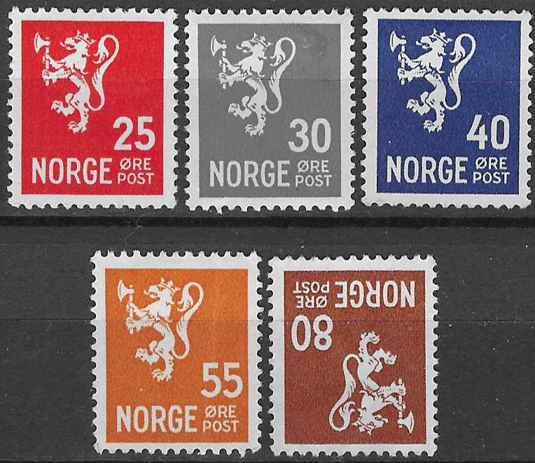 Norge NK 354-58* 358 uten lim - verdi ca 400 NOK