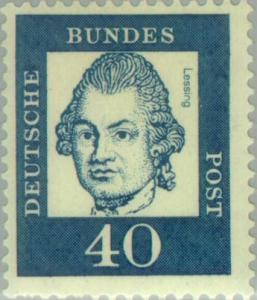 BRD 1961. Michel # 355y. Viktige tyskere. 40 pf. Fluoriserende papir. Postfriskt merke