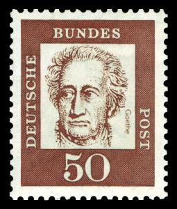 BRD 1961. Michel # 356y. Viktige tyskere. 50 pf. Fluoriserende papir. Postfriskt merke
