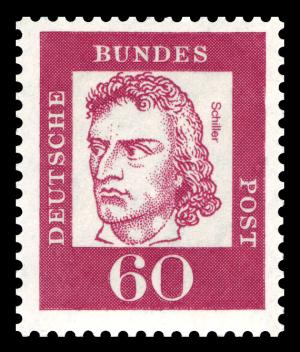 BRD 1961. Michel # 357y. Viktige tyskere. 60 pf. Fluoriserende papir. Postfriskt merke