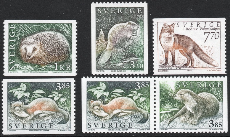 Sverige Afa: 1853-57 - Ville dyr **