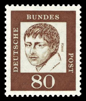 BRD 1961. Michel # 359y. Viktige tyskere. 80 pf. Fluoriserende papir. Postfriskt merke
