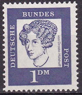 BRD 1961. Michel # 361y. Viktige tyskere. 1 DM. Fluoriserende papir. Postfriskt merke