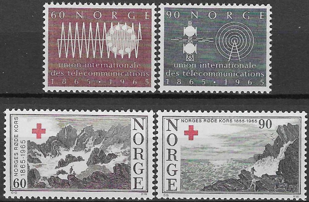 Norge NK 560-61, 564-65** - verdi 55 NOK