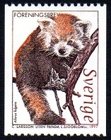 Sverige Afa: 1937 - Truede dyrearter. Rød Panda **