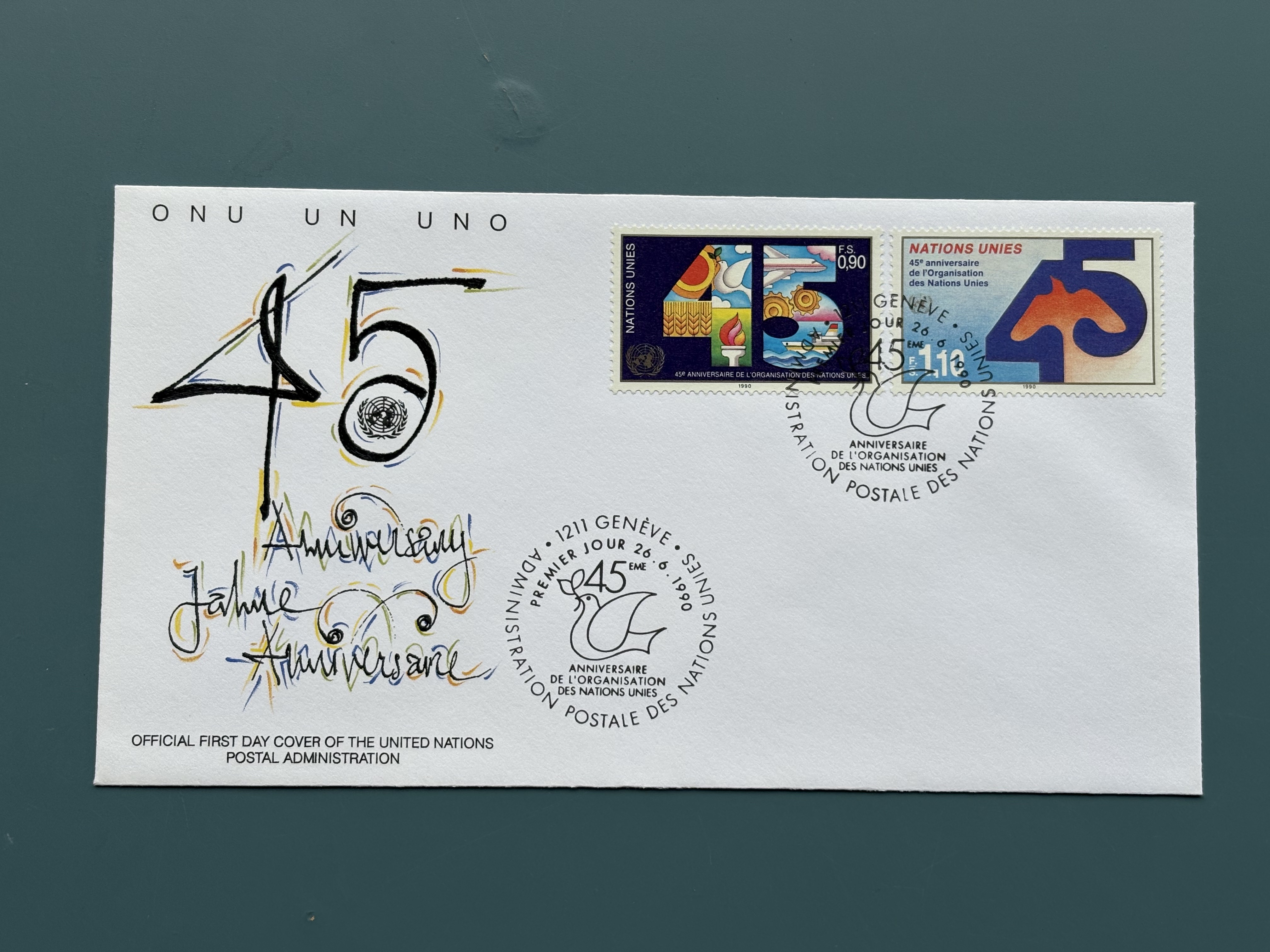 FDC - United Nations Postal Administration