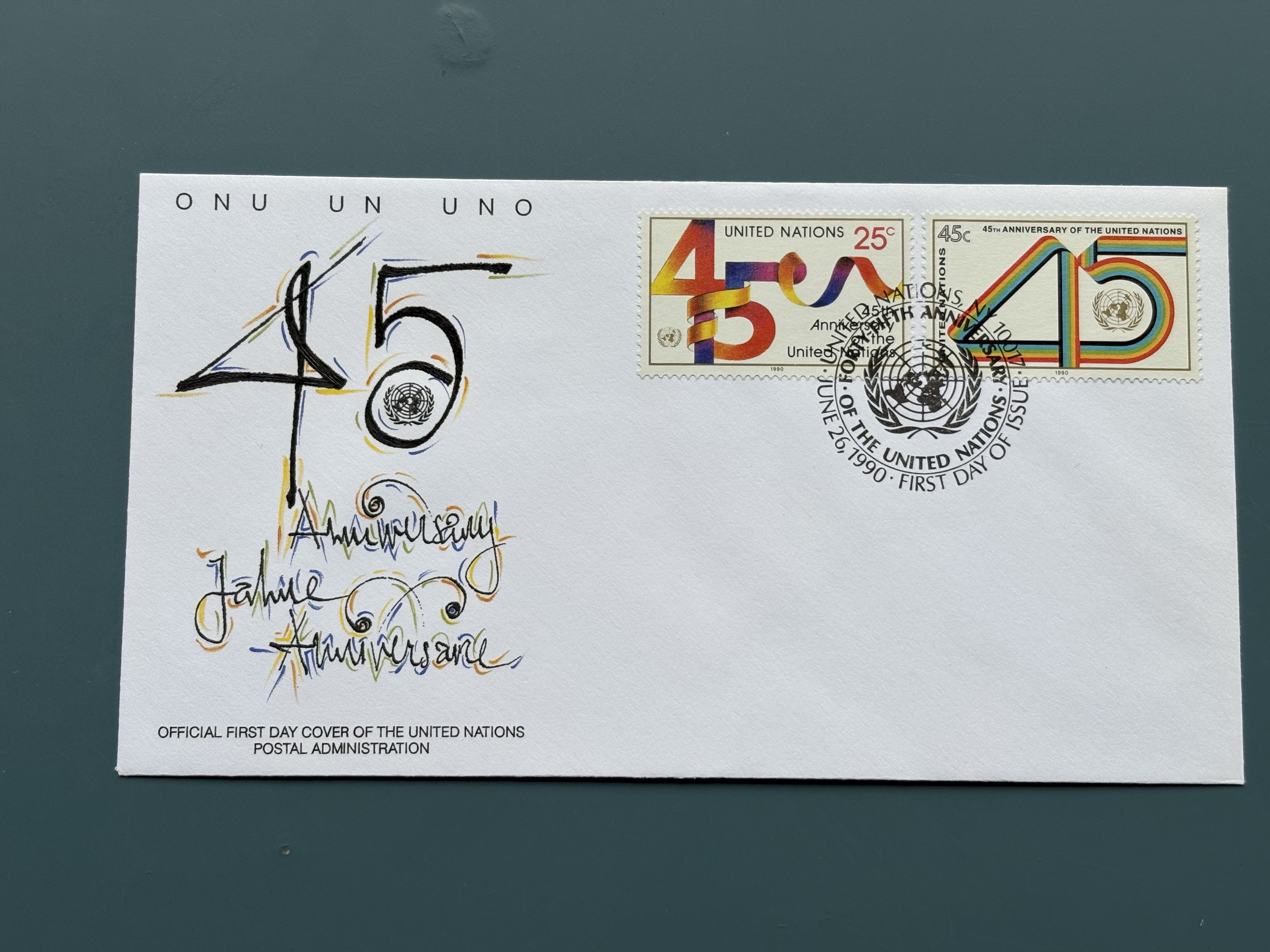 FDC - United Nations Postal Administration