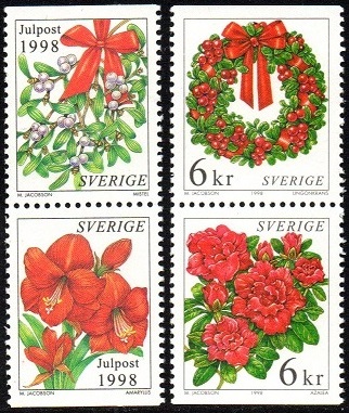 Sverige Afa: 2012-16 - Julefrimerker 1998 **