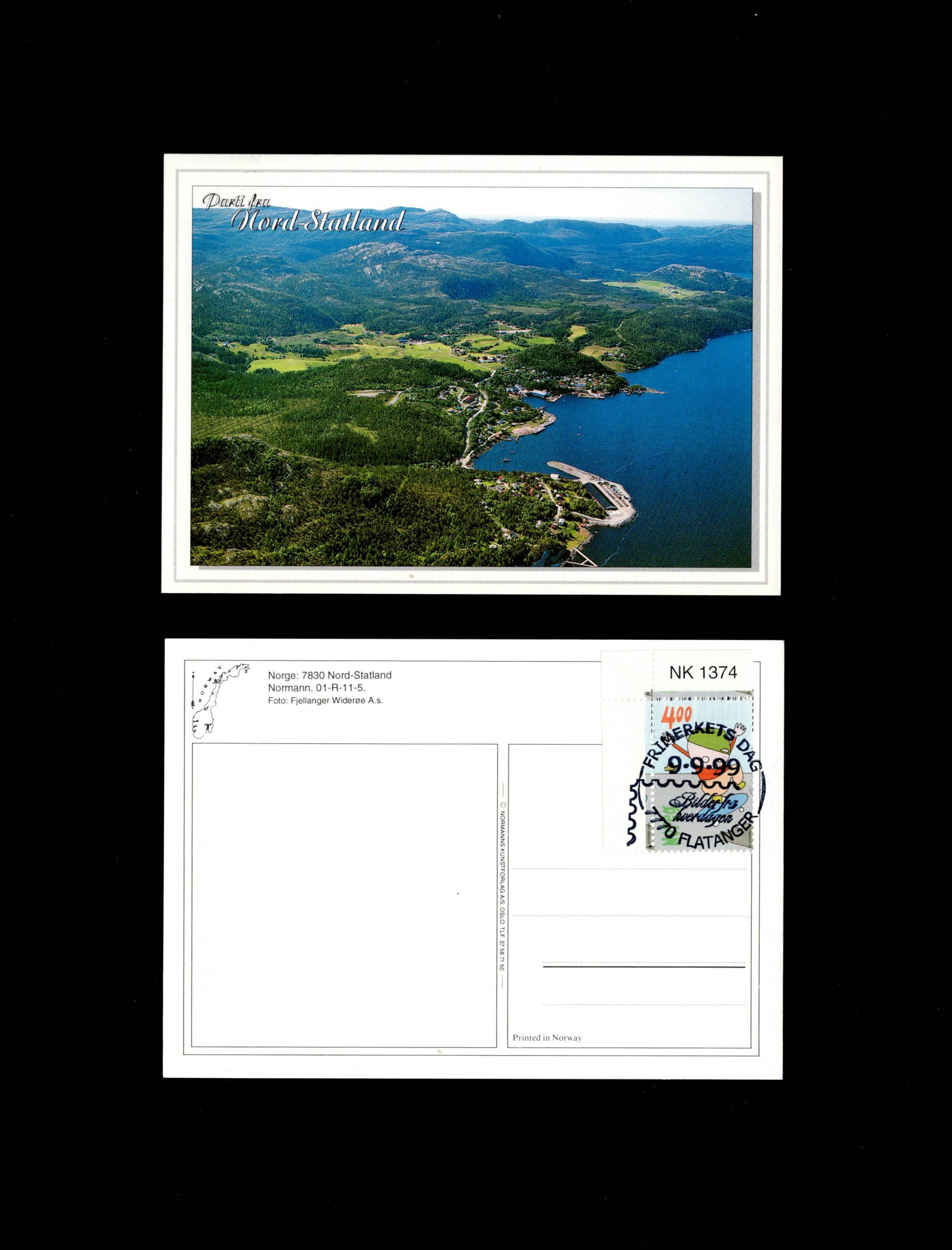 FDC 1999 NK1374 Flatanger på Staland kort
