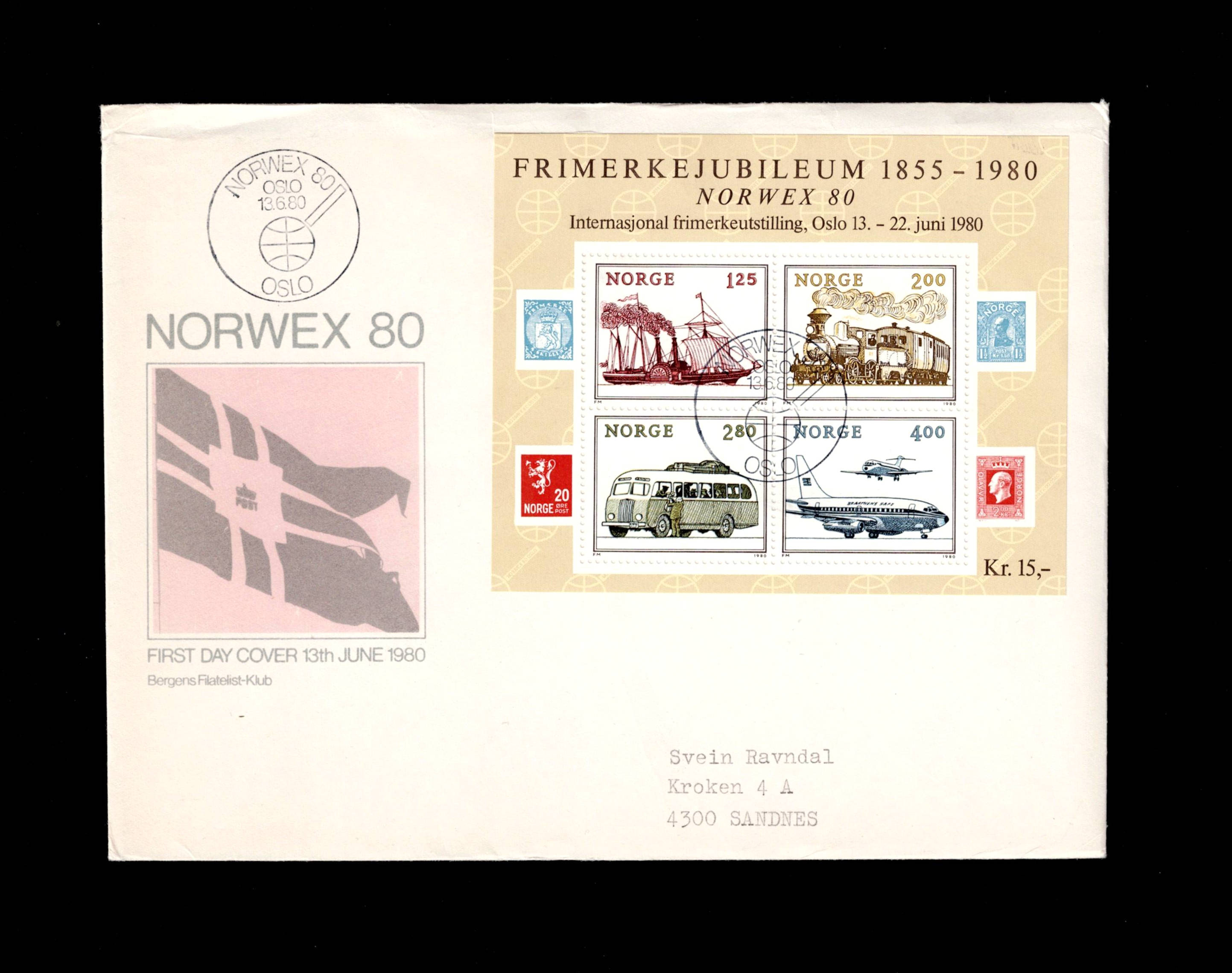 FDC 1980 BL3 Norwex80 vignet BergenFK