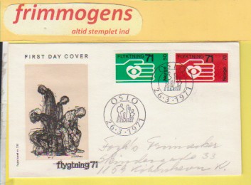 Flyktning 71, Norge FDC NK 670-71 (48961)