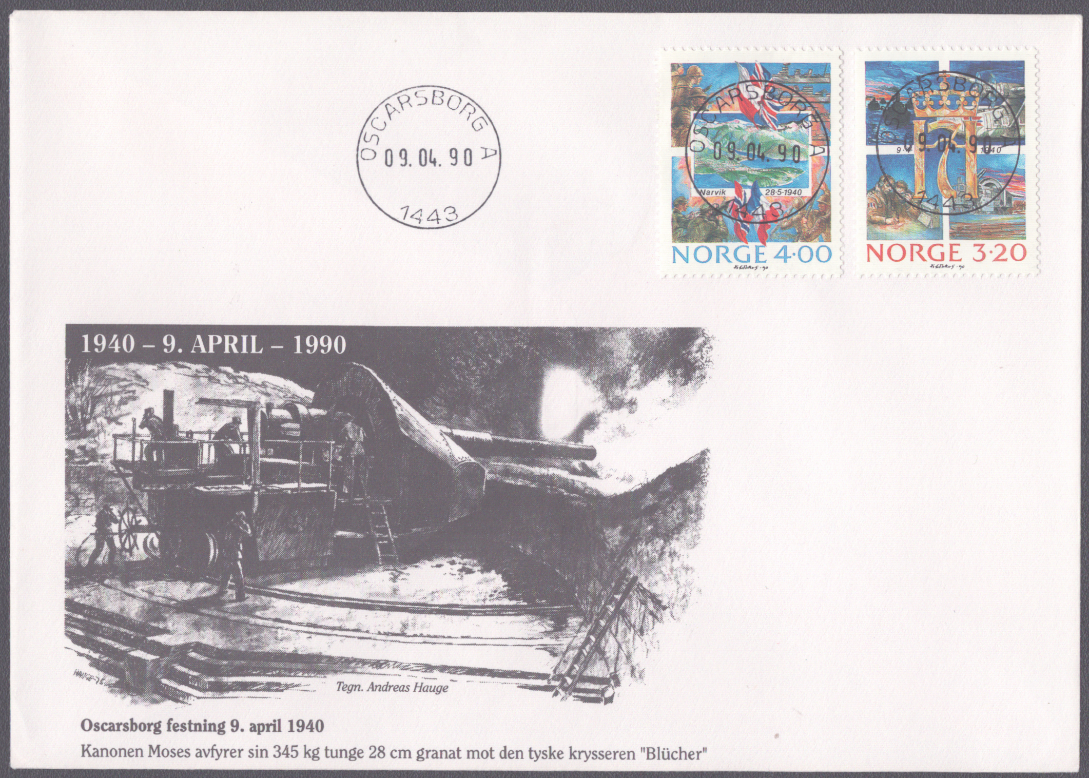 FDC 1990 NK1093-NK1094 vignett 38