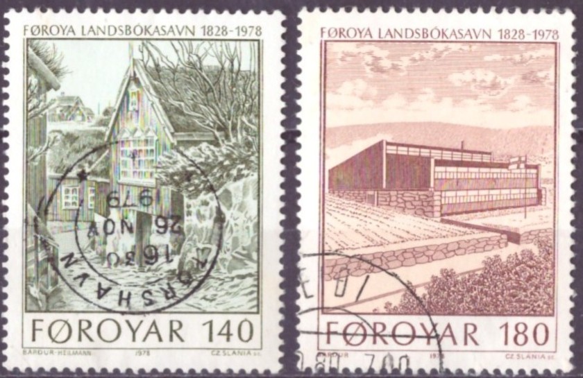 FÆRØYANE. AFA 34-35. PENT RUNDSTEMPLA.    (10,-)