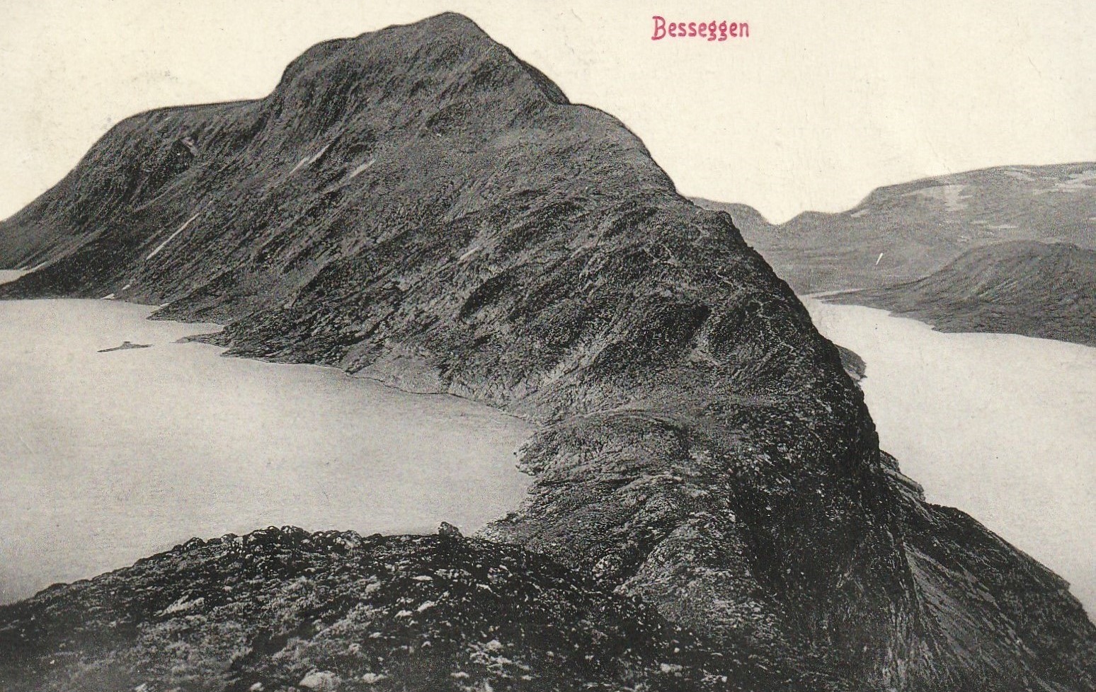 Gammelt kort fra Besseggen.  G.B ? 559?  Pst Småf