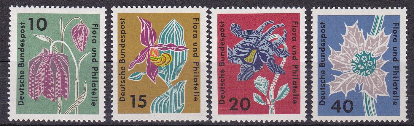BRD 1963. Michel # 392-395. Flora. Postfrisk serie