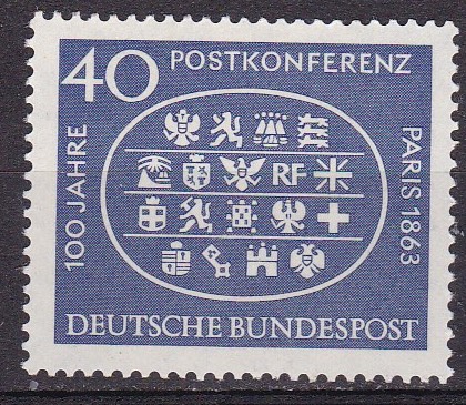 BRD 1963. Michel # 398. Postkonferanse. Postfriskt merke