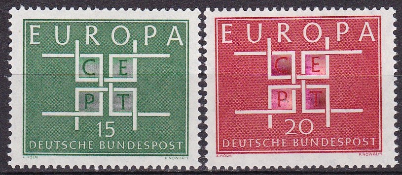 BRD 1963. Michel # 406-407. Europa. Postfrisk serie