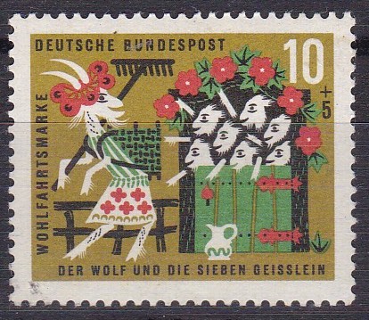 BRD 1963. Michel # 408. Eventyr 10 pf. Postfriskt merke