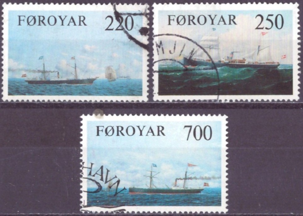 FÆRØYANE. AFA 73-75. PENT RUNDSTEMPLA. (26,-)