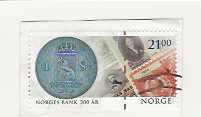 NORGES BANK 200 ÅR POSTKLIPP