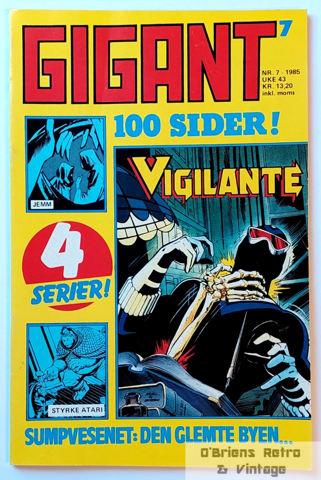 Gigant - 1985 - Nr. 7 - Vigilante - Sumpvesenet - Atari Force - DC