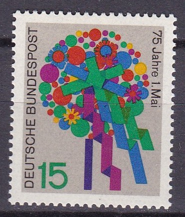 BRD 1965. Michel # 475. 1.mai-markering. Postfriskt merke